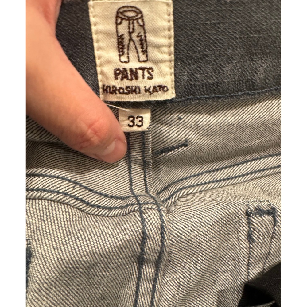 Hiroshi Kato The Pen Slim Jeans Gray Raw Men 33 Slim Fit Japanese Denim - Picture 6 of 11